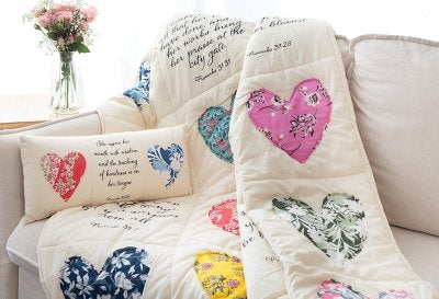 Blessed Mother Quilted Throw