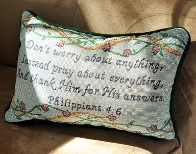 Pray About Everything, Prayer Pocket Pillow