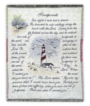 Footprints--Cotton Throw