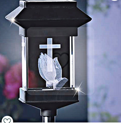 Solar LED Memorial 3D Crystal Light