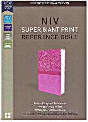 NIV, Super Giant Print Reference Bible, Imitation Leather, Pink