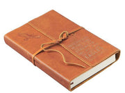 Wings Like Eagles Journal, Genuine Leather, tan with Wrap Closure