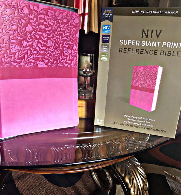 NIV, Super Giant Print Reference Bible, Imitation Leather, Pink