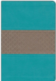 NIV Giant-Print Compact Bible, Comfort Print--soft leather-look, teal (red letter)