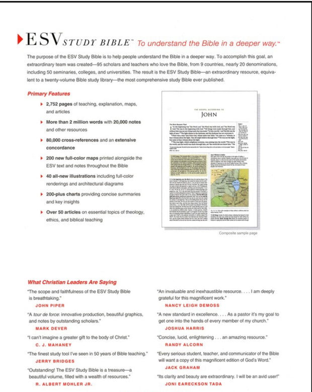 ESV Study Bible TruTone Chocolate/Rose
