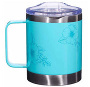 She Is Clothed With Strength And Dignity Stainless Steel Mug, 11 Oz, Blue Mug