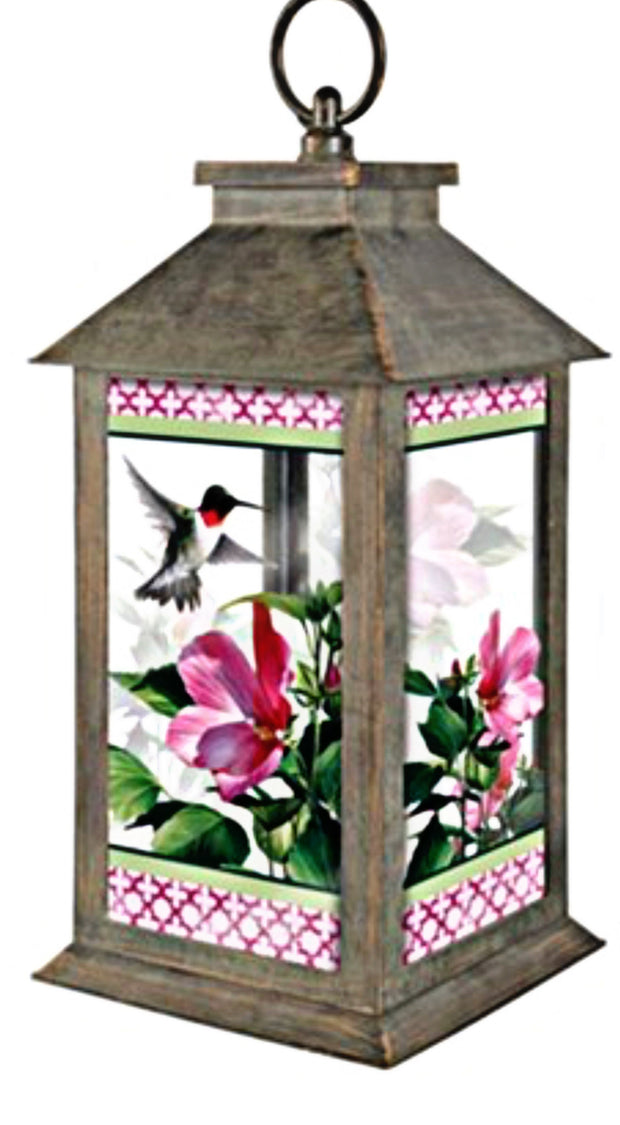 Hibiscus Hummingbird Lantern