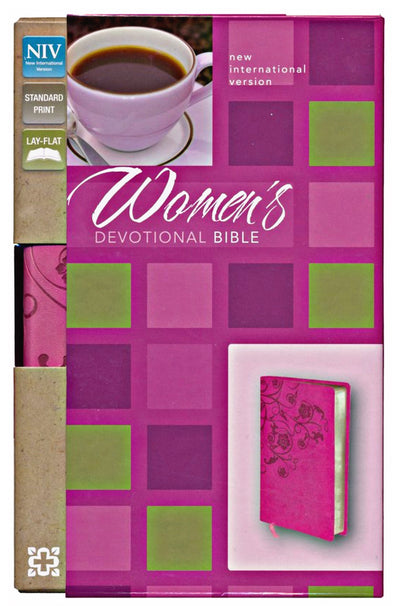 NIV Women's Devotional Bible, Italian Duo-Tone, Raspberry