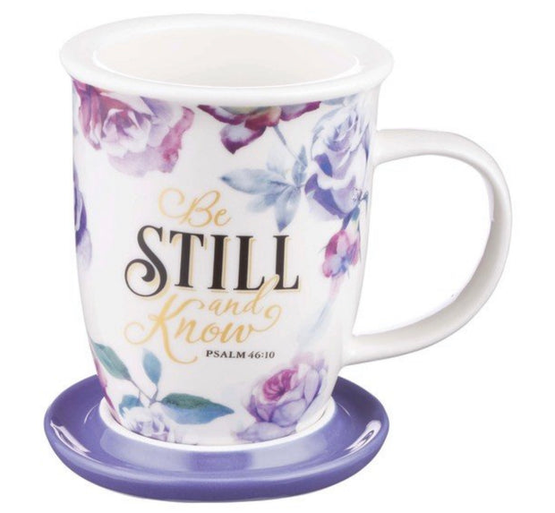 Be Still and Know Mug with Lid, with Gift Box