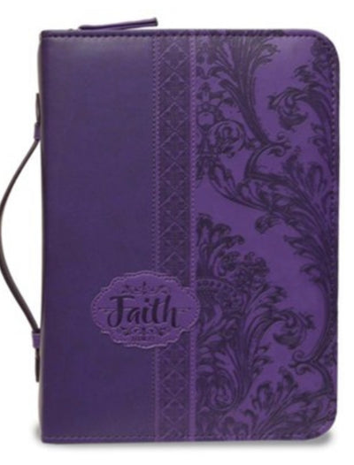 Walk By Faith, 2 Corinthians 5:7 Bible Cover, Purple,