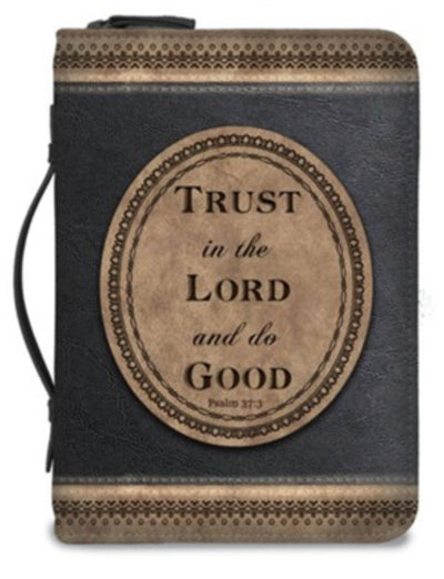 Trust in the Lord Bible Cover, Brown and Black, Medium
