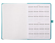 Faux Leather Undated Baxter Planner, Teal