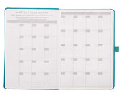 Faux Leather Undated Baxter Planner, Teal