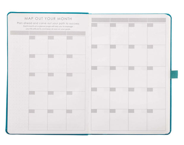 Faux Leather Undated Baxter Planner, Teal