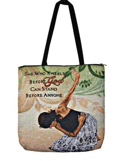 She Who Kneels Before God, Tote Bag