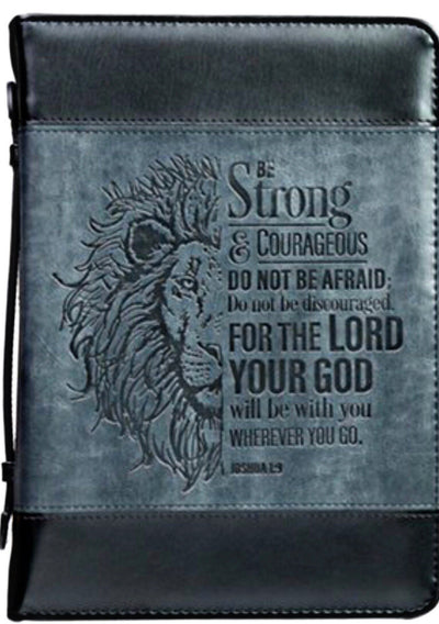 Be Strong Bible Cover, Black, X-Large