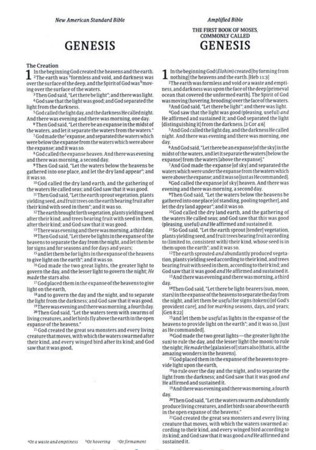 NIV, KJV, NASB, Amplified Parallel Bible--hardcover