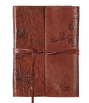 Faith Journal, Genuine Leather, Brown with Wrap Closure