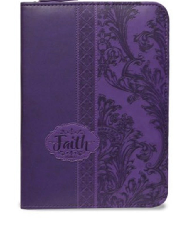 Walk By Faith, 2 Corinthians 5:7 Zipper Journal, Purp