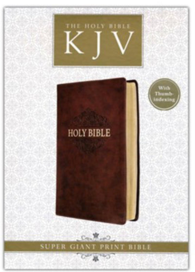 KJV Super Giant-Print Bible Leather Brown