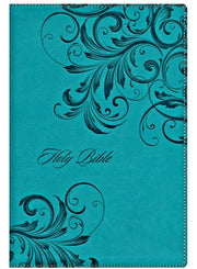 NIV Women's Devotional Bible, Large Print, Italian Duo-Tone Turquoise