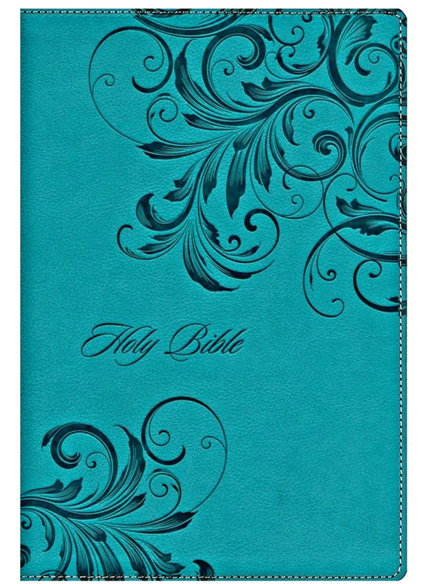NIV Women's Devotional Bible, Large Print, Italian Duo-Tone Turquoise